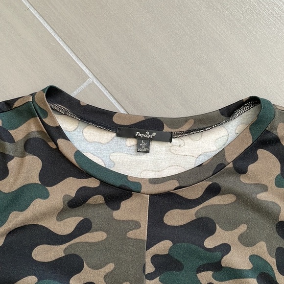 Papaya Long Sleeve Camo Print Top - Picture 4 of 11